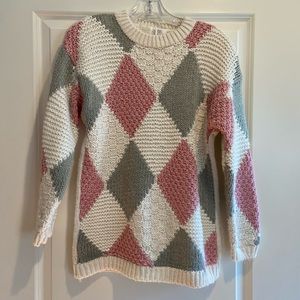 Needles & Yarn vintage crew neck pull over! Classic pink&gray! Great condition